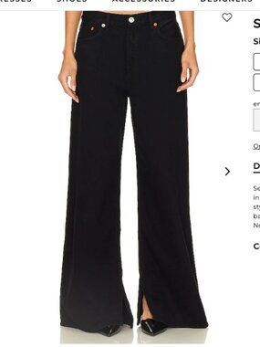 Re/done Originals Low Rider Loose Fit Wide Leg Jeans size 27